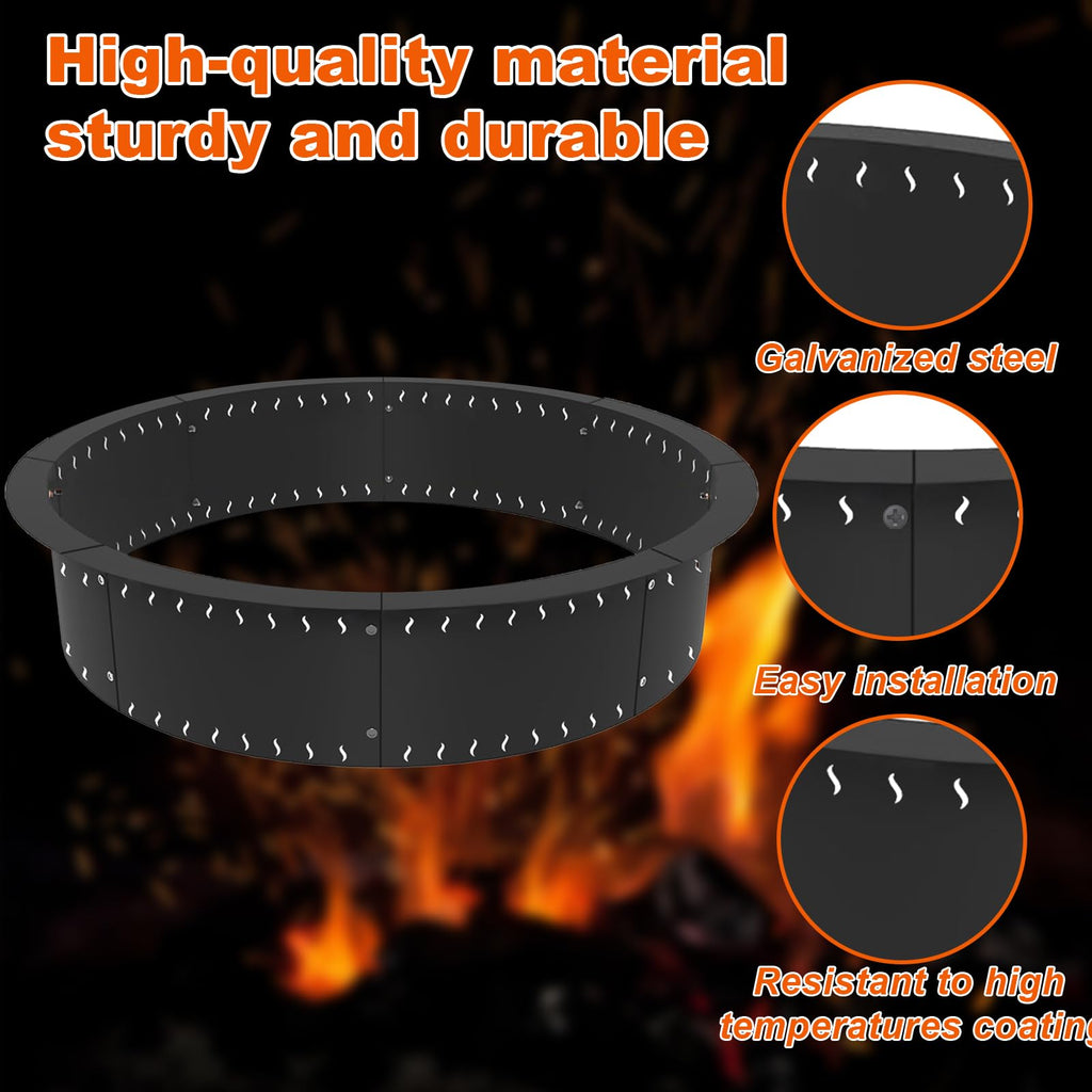Smokeless Fire Pit Ring Insert, 36 Inch Firepit Ring