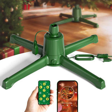 Musical Rotating Christmas Tree Stand with Remote for 9ft Trees