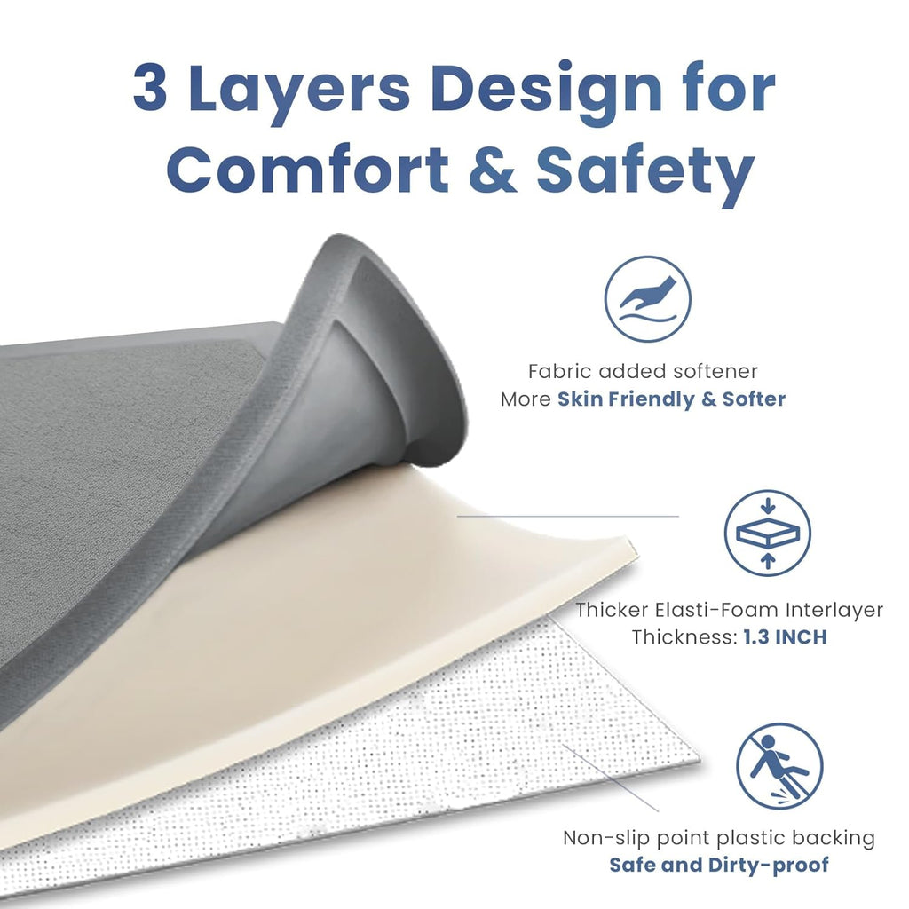 Large 1.3" Thick Baby Play Mat for Floor, 79"×59"(Dark Gray)