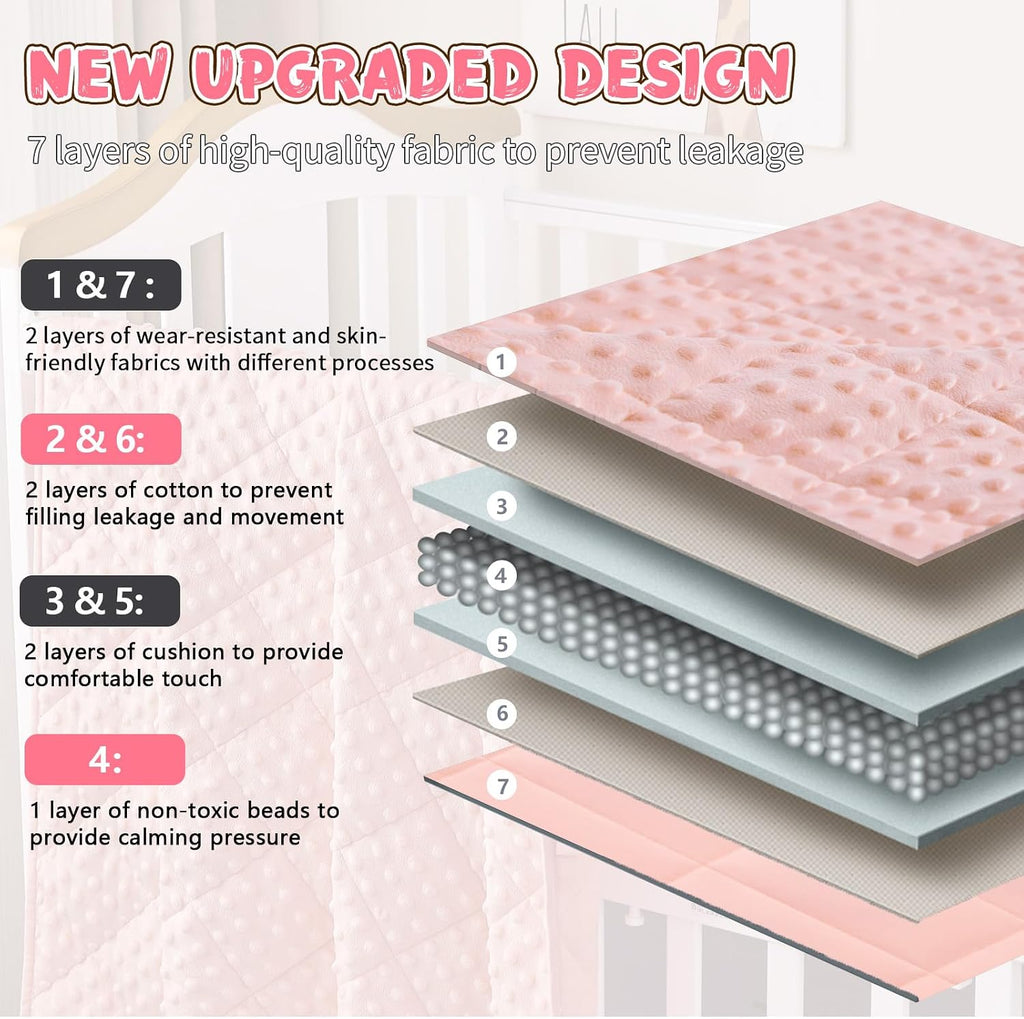 Pink Weighted Blanket 10lbs, 40"x60", Twin Size Breathable Cooling Minky Heavy Throw Blanket for 80-120lb, Soft