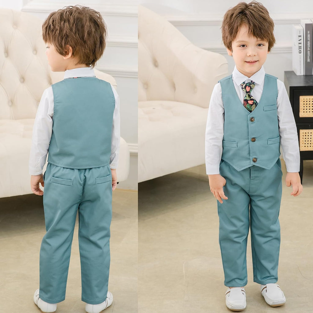 Baby Boy Clothes Outfit Suit Long Sleeve Gentleman Tuxedo Vest Wedding Birthday Party Suit