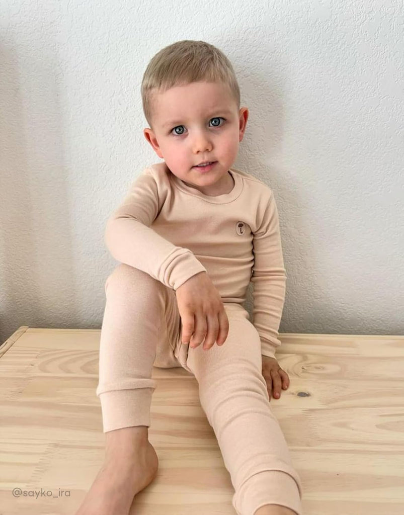 8Y Baby Toddler Pajamas Cotton Modal Blend Long Sleeve Snug Fit