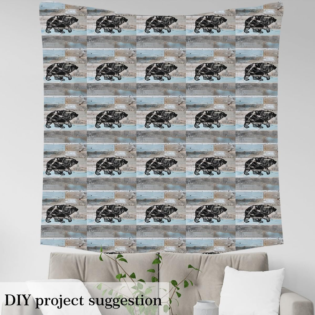 Cute Bear Upholstery Fabric for Chairs Sofa Hunting Bear