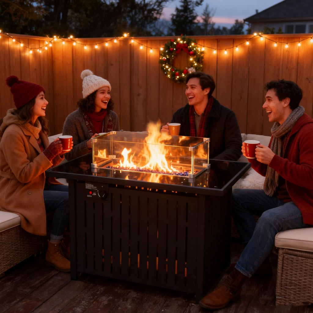 43 Inch Outdoor Propane Fire Pit Table 50,000 BTU