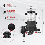 Tankless Water Heater Outdoor, 4.22 GPM Propane Water Heater with 3.3 GPM Water Pump Kit & Pipe Strainer