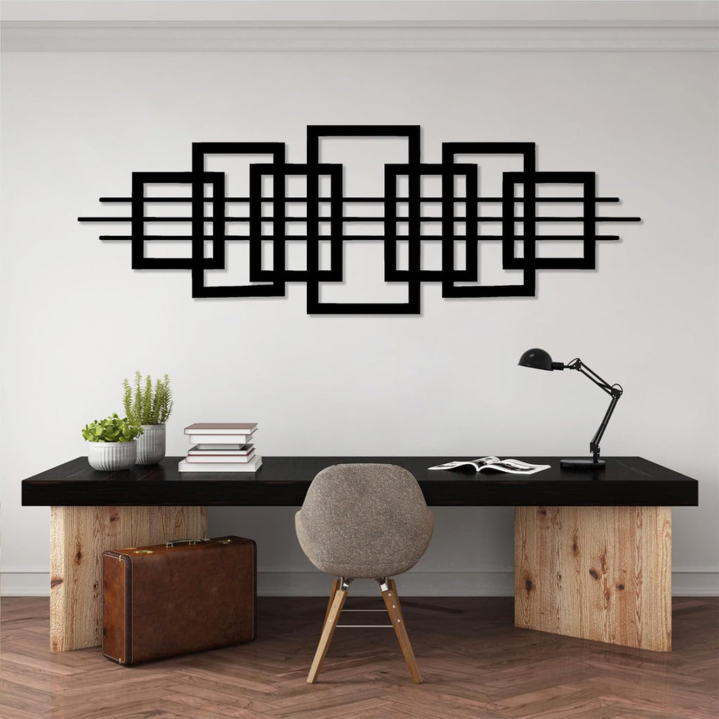 Square Metal Wall Art, Luxury Modern Metal Wall Art, Geometric Square Metal Wall Hanging, Abstract Wall Art