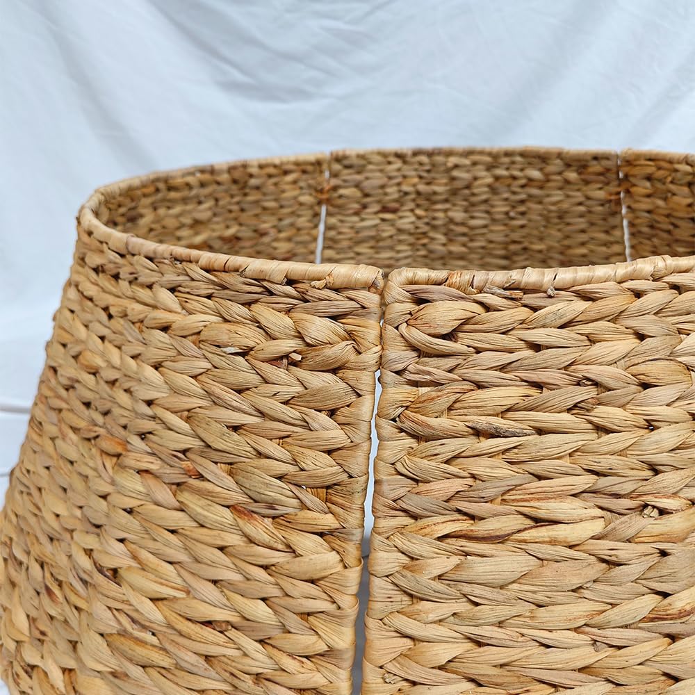 27" Christmas Tree Collar - 27'' D Handmade Artificial Rattan Wicker Christmas Stand Tree Collar Basket Base Cover