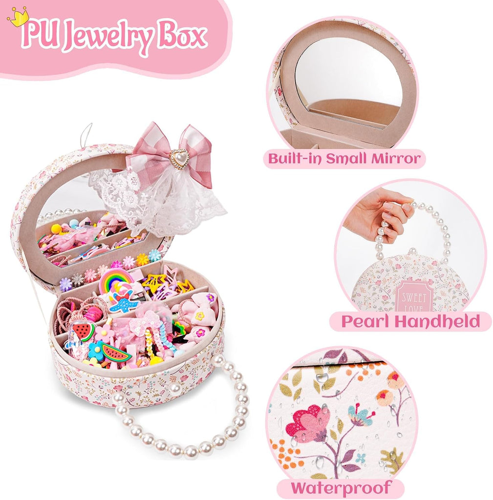 Hair Accessories for Girls Hair Clips Including Jewelry Box Hair Stuff Hair Barrettes Hair Ties Hair Bows Teen Girl