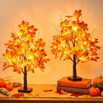 Fall Decorations Fall Maple Tree Fall Decor Fall Trees - Set of 2