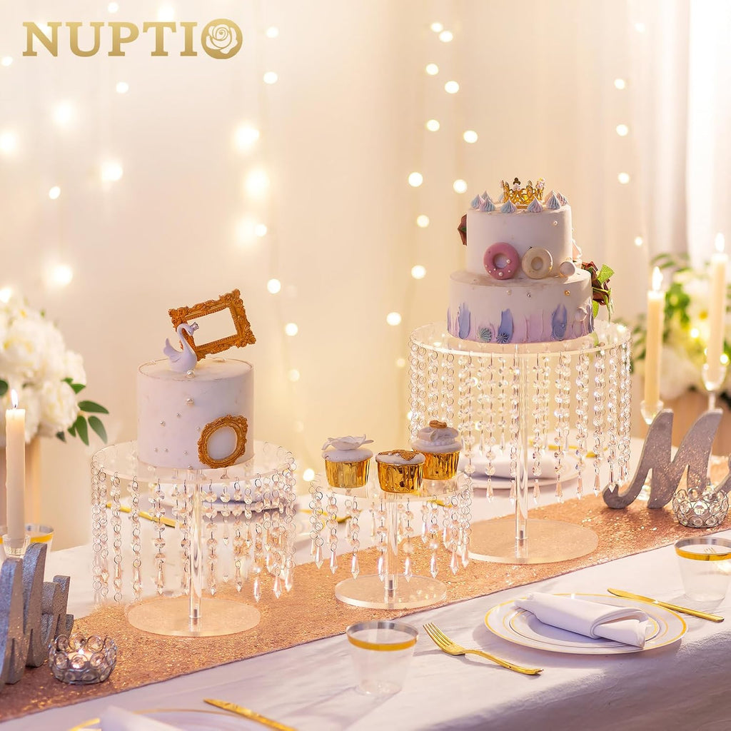 Acrylic Cake Stand Round: Cupcake Stands 12.2in Diameter Clear Afternoon Tea Dessert Display Cup Cakes Serving Plate