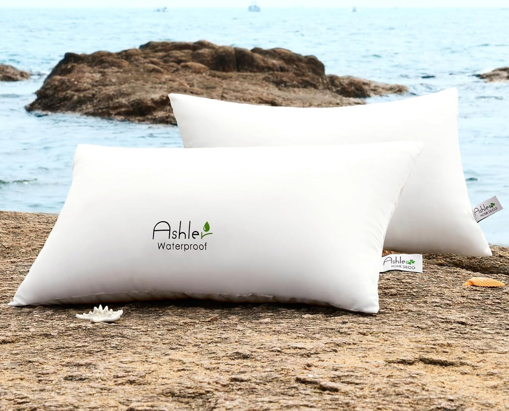 2 x 20 Waterproof Throw Pillow Inserts, Outdoor - Set of 2