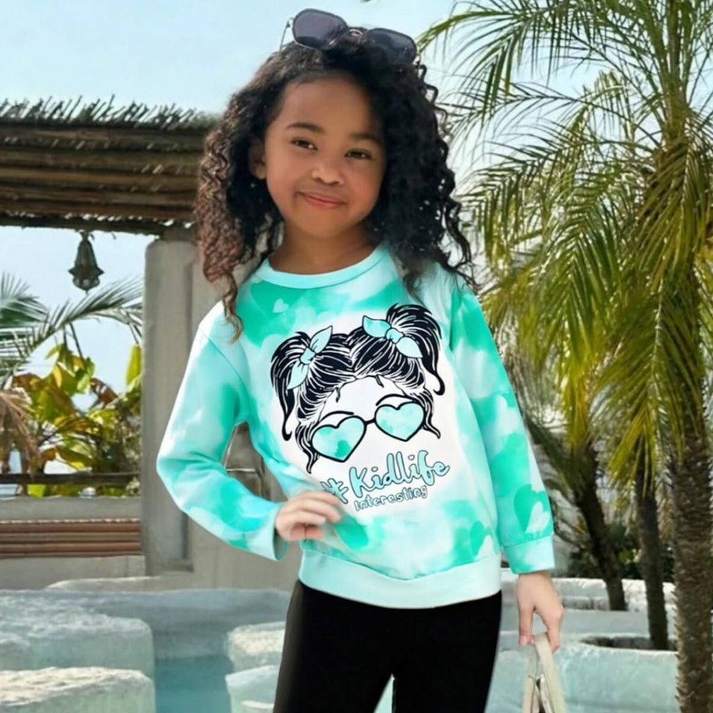Kids Toddler Girls Clothes Figure Graphic Drop Shoulder Top Pullover Spotted Print Pants Fall Winter Outfit Set