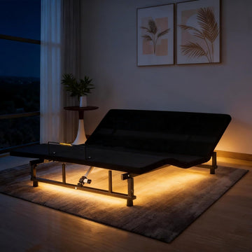 King Adjustable Bed Frame with Remote, Head & Foot Incline, Zero Gravity, 4 USB Ports & Under-Bed Nightlight, Quiet