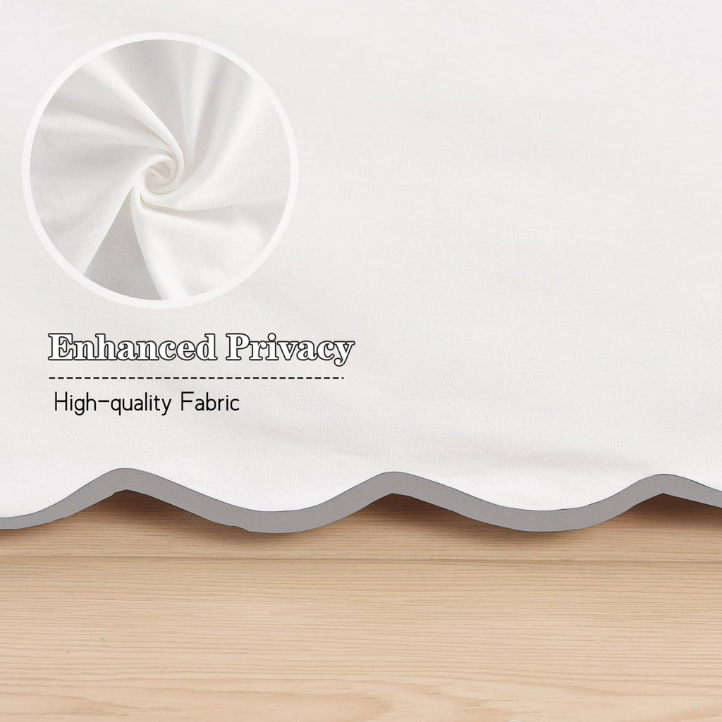 Chic 14'' Full BedSkirts Scallop Edge Pleated Dust Ruffle