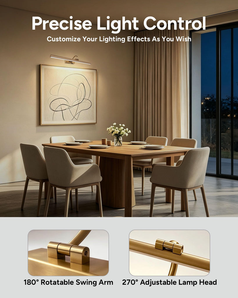 23.6" Gold Battery Picture Light for Wall Art