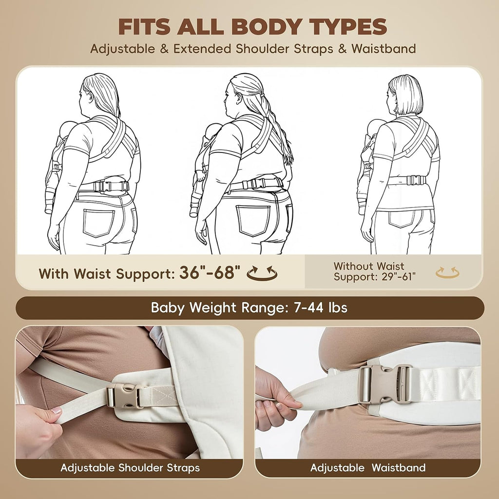 Plus-Size Baby Carrier with Lumbar Support