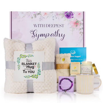 Sympathy Gift Baskets, Care Package for Women, Soothe Grief Sympathy Gifts for Loss of Loved One, Condolences Gift