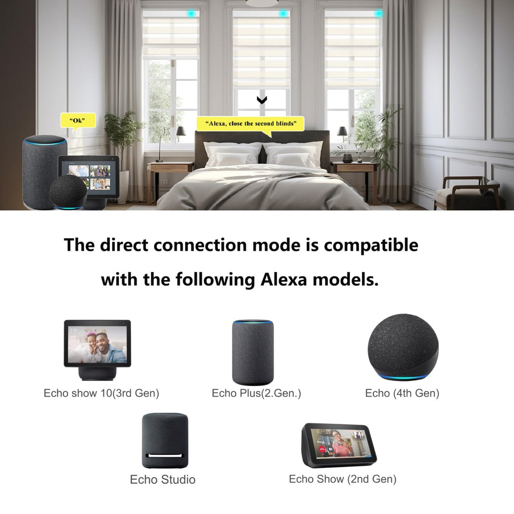 Smart Zebra Blinds Motorized Shades Remote Control for Indoor Windows, Custom Size Electric Solar Panel Power