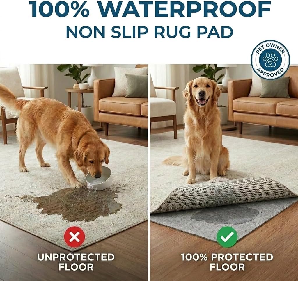 Rug Pad | 2'6"x10' | Locks Rugs in Place | Waterproof & Washable | USA Made