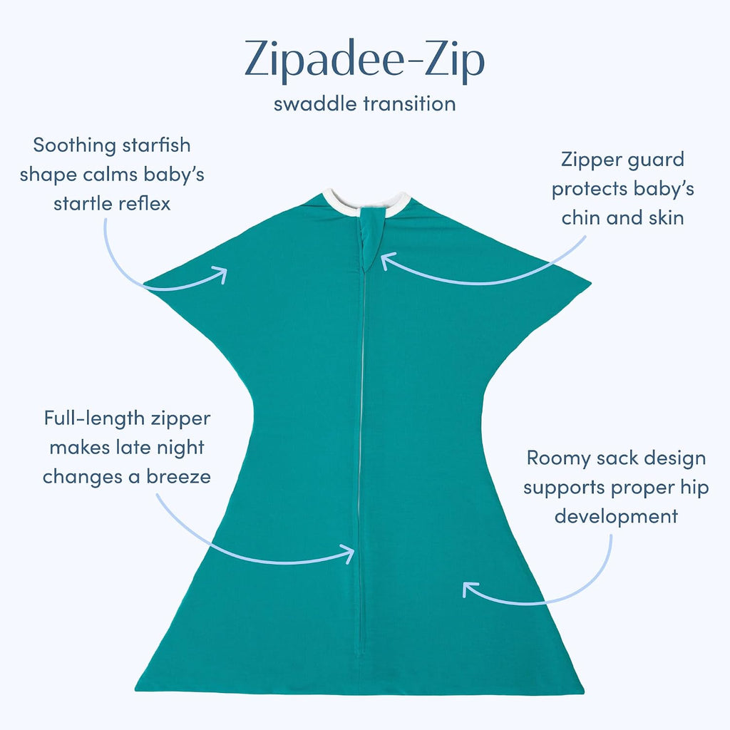 Zipadee-Zip Transition Swaddle - Cozy Baby Swaddle Blanket with Zipper Convenience - Roomy Wearable Blanket for Easy