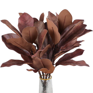 4Pcs Artificial Magnolia Stems, Magnolia Leaves Centerpieces Decor