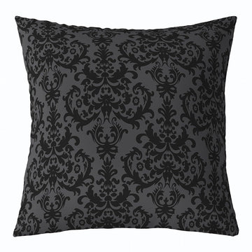 Pack of 4 Adults Black Damask Pillow Covers Antique Victorian Baroque Pillow Covers 20x20 Gothic Vintage Floral Throw