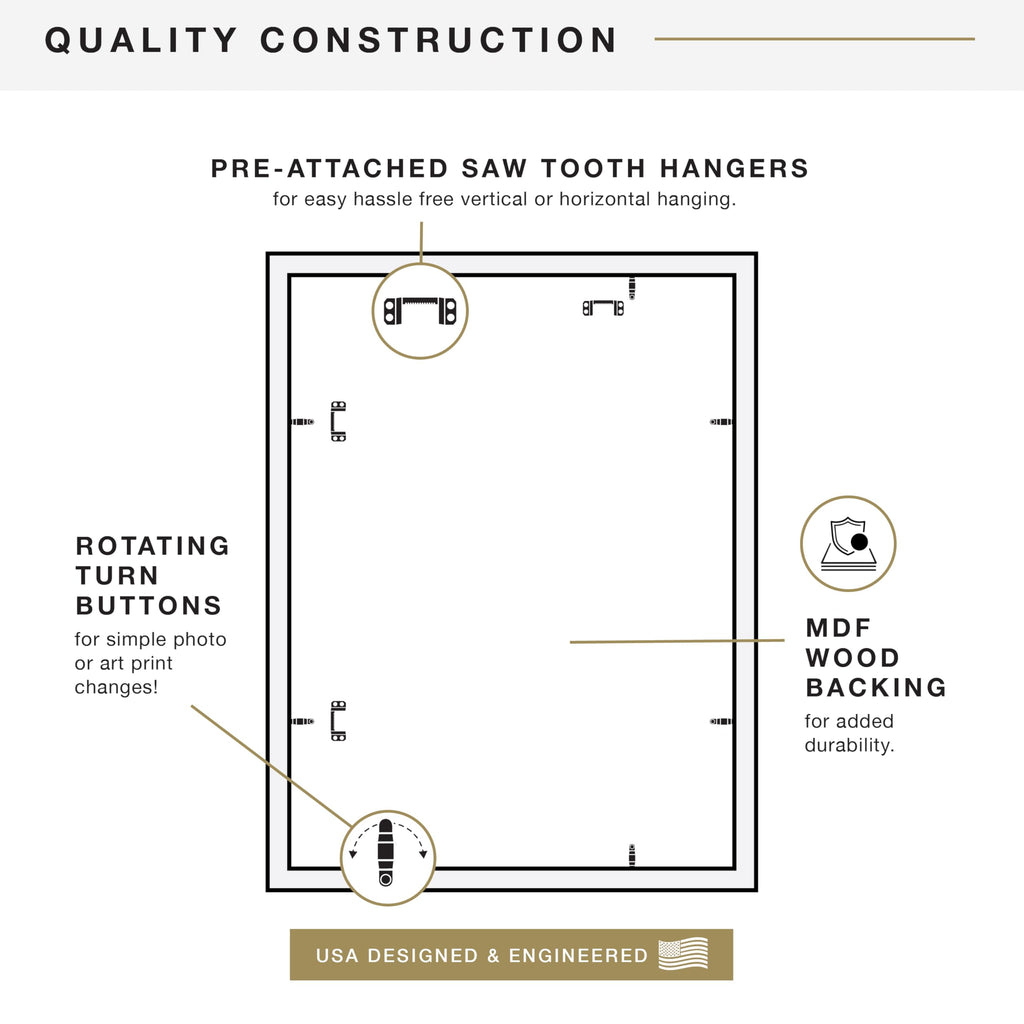 Studio Gallery Poster Frame, 18x24, Black Woodgrain, 2-Pack