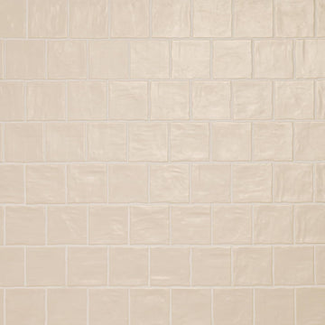 Rava 4 in. x 4 in. Shell Satin Zellige Look Ceramic Wall Tile