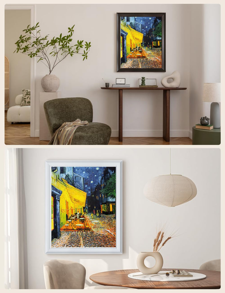 Van Gogh Wall Art Framed, Cafe Terrace at Night, 26x22''