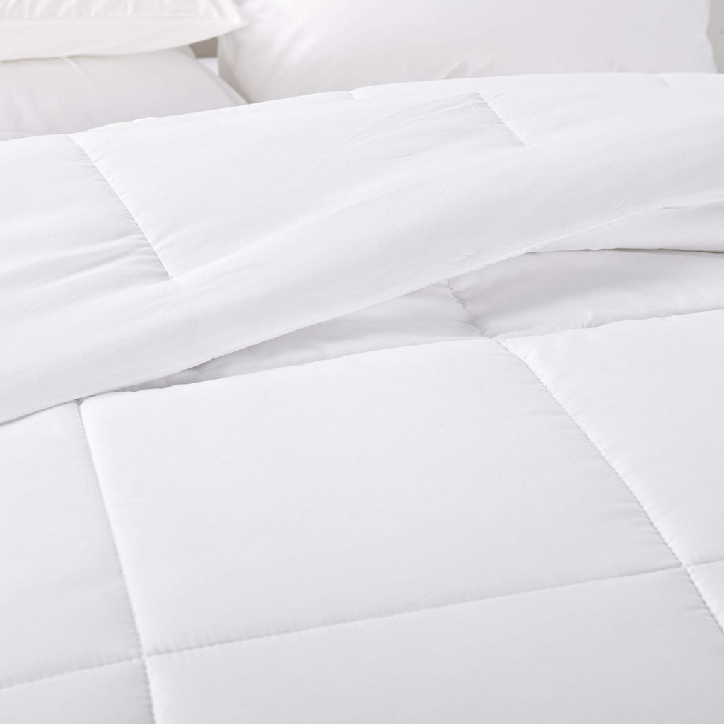 Down Alternative Comforter - Quilted Comforter - Twin Size Comforter - All Season Quilted Duvet Insert, White