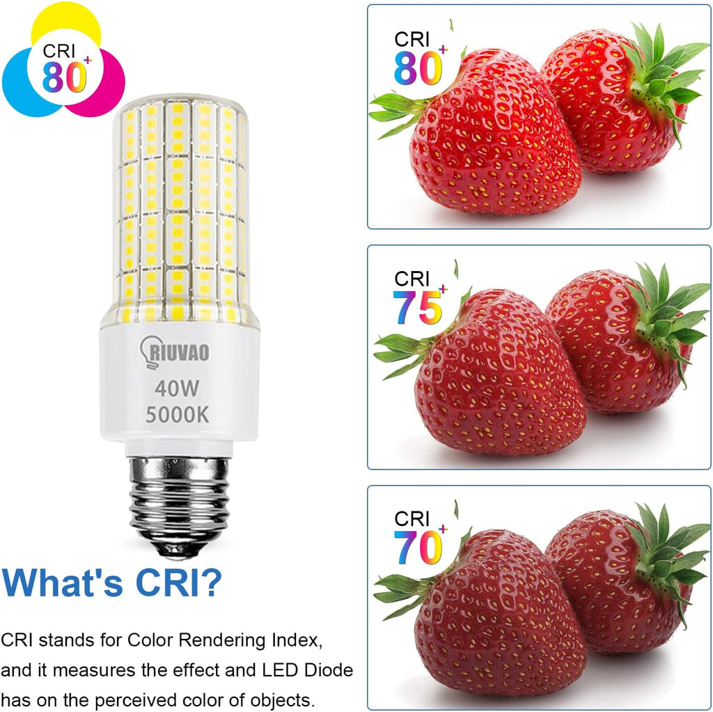 Led Light Bulbs 300W Equivalent Super Bright 5000Lm 5000K Cool Daylight White Led Bulb E26/E27 Medium Base 40w