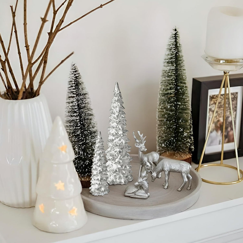 Christmas Decoration Reindeer and Tree Figurines Table Decor