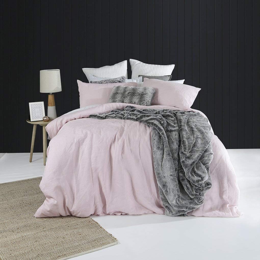 Double Sided Faux Fur Throw Blanket Silky Soft Oversized Afghan Machine Washable, Grey Striped Mink Chinchilla Shadow
