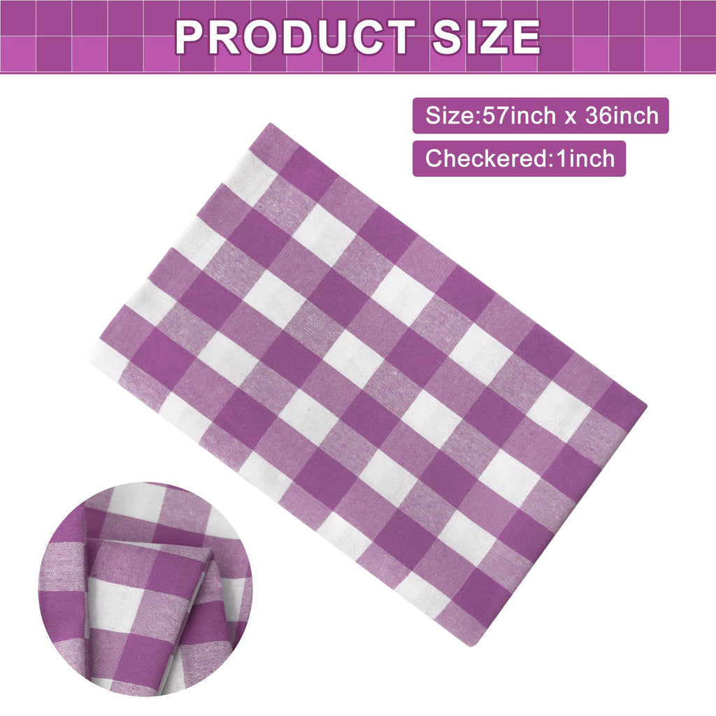 57" Width Checkered Gingham Fabric By The Yard, Plaid Fabric, for Sewing, Quilting, and Decor, DIY for Tablecloths