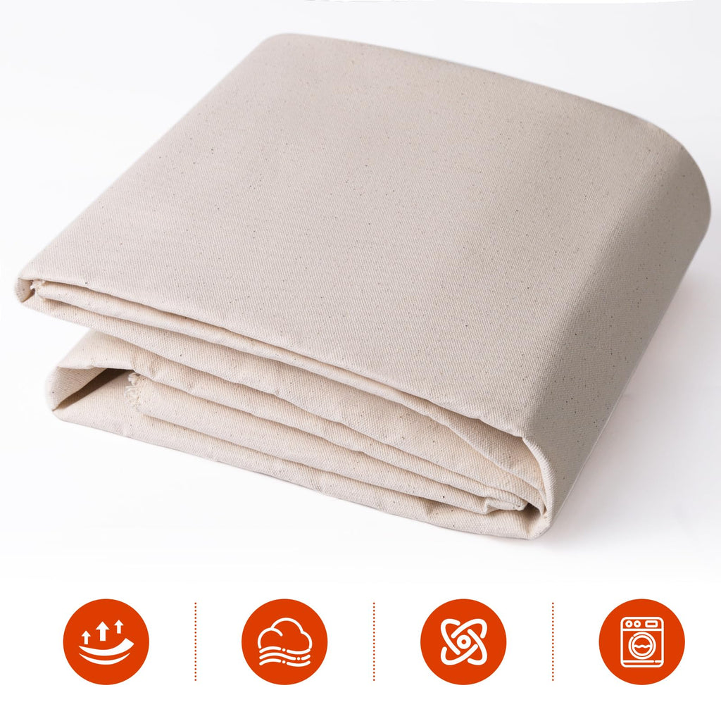 Natural Cotton Duck Canvas Fabric, 60 inches Wide, Heavyweight, for Arts and Crafts (Natural 10oz, 2 Yard)