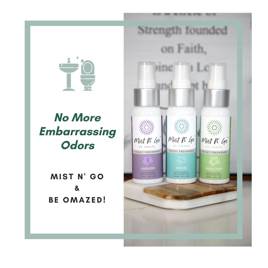 By OMAZE Bathroom Odor Spray for Toilet Spray Refill Bottle - Multitasking Toilet Spray - Bathroom Spray Odor