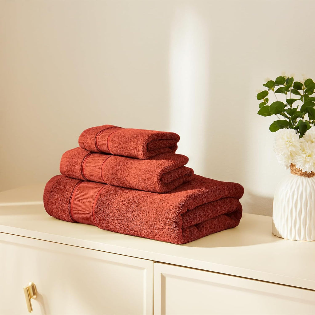 Bath Towels Set 6 Piece, 100% Turkish Cotton Luxury Towels | 650GSM Super Soft Highly Absorbent and Quick Dry Durable