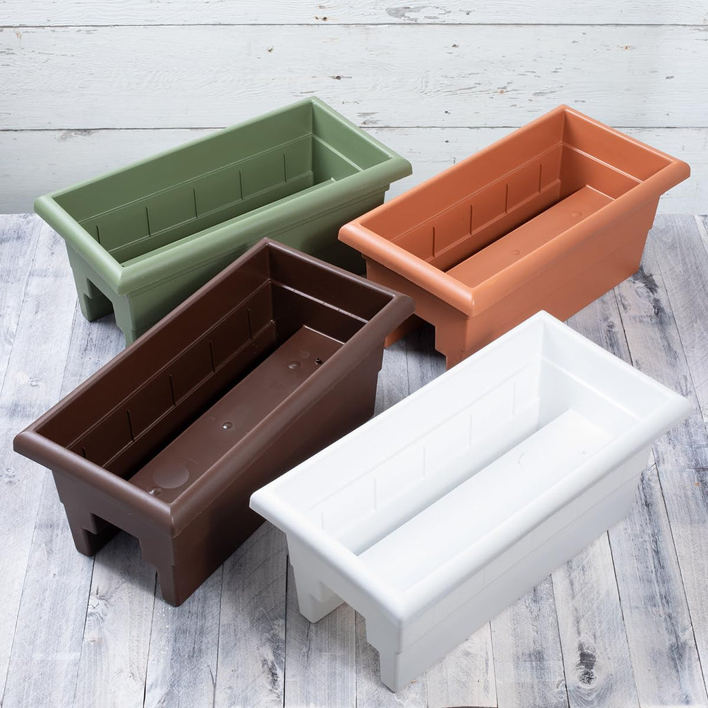 Countryside Railing Planter Box, 24 Inch, Terra
