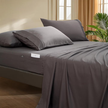 Deep Pocket King Sheet Set - 4 Piece Kingsize Bed Sheets - Breathable & Cooling - Hotel Luxury-Easy Care Moisture