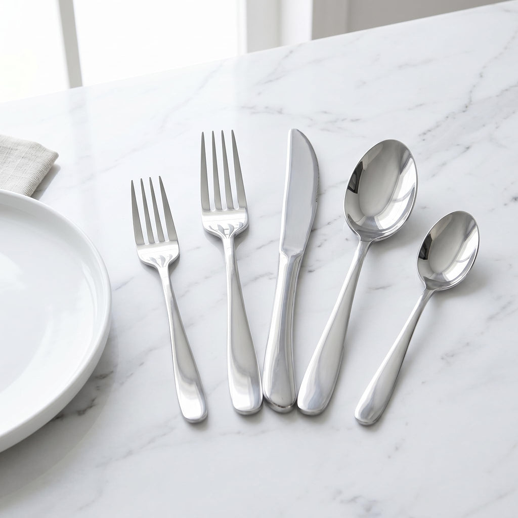 Silverware Set for 4, 20-Piece Stainless Steel Flatware, Heavy Duty
