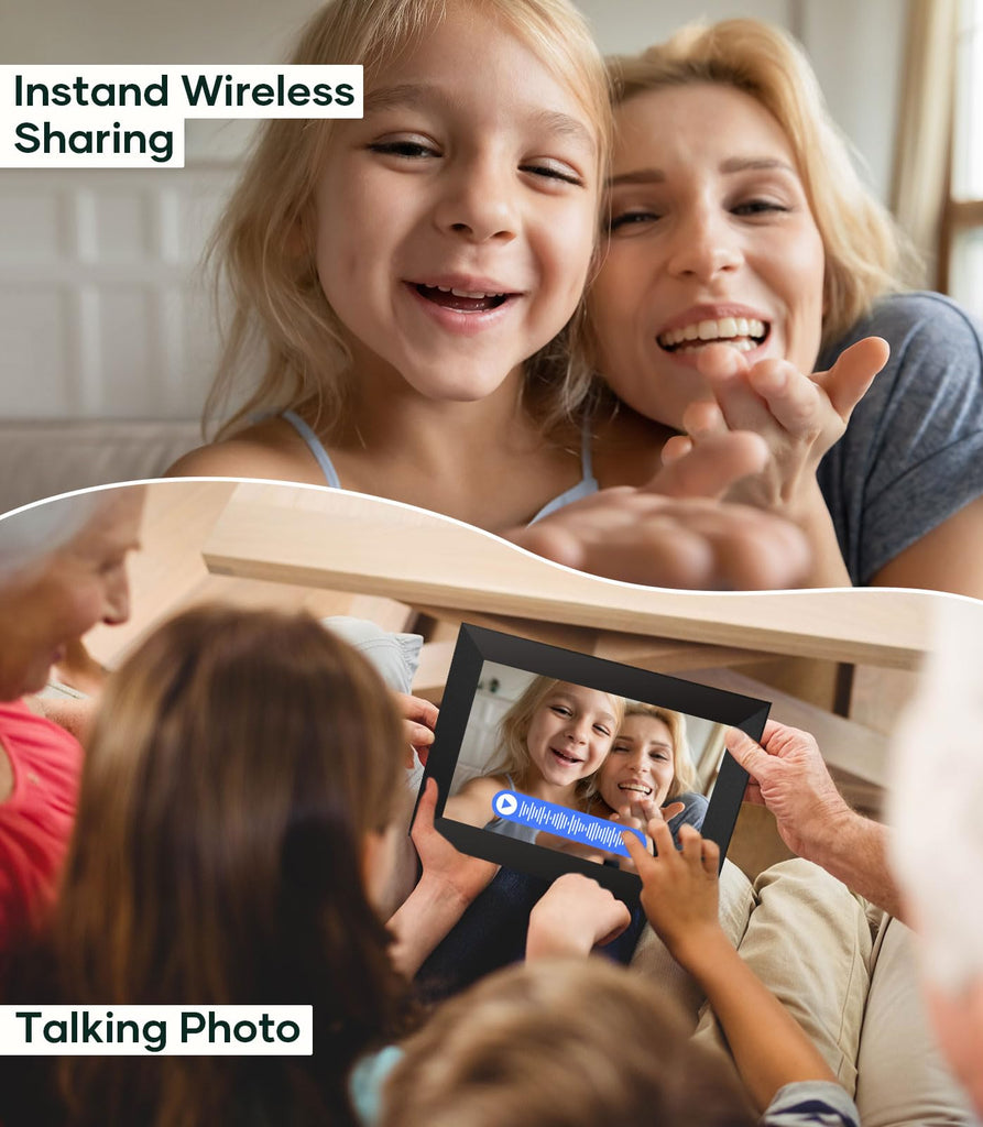 10.1" WiFi Digital Picture Frame No Subscription with Stand