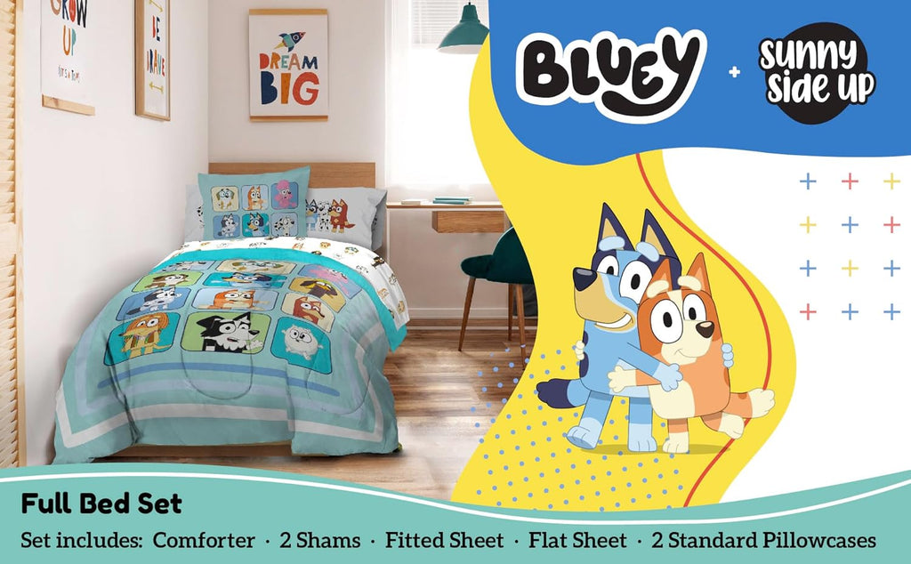 & Friends Full Comforter Set - 7 Piece Kids Bedding Includes Comforter, Sheets & Pillow Cover - Super Soft