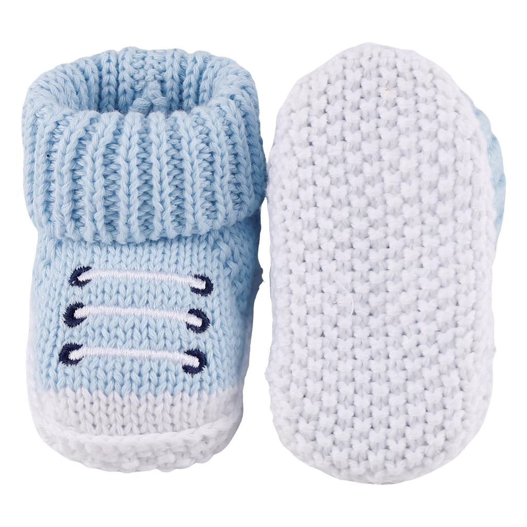 Newborn Knit Booties Soft Baby Socks for Infant (Blue, )