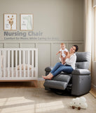 GarveeHome Oversized 27" Recliner Chairs, Classic Manual Leather Recliner