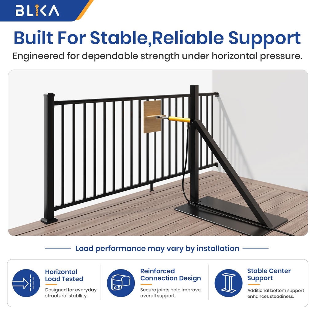 42 in H. x 8 ft W. Aluminum Deck Railing Kit with 45 in Post