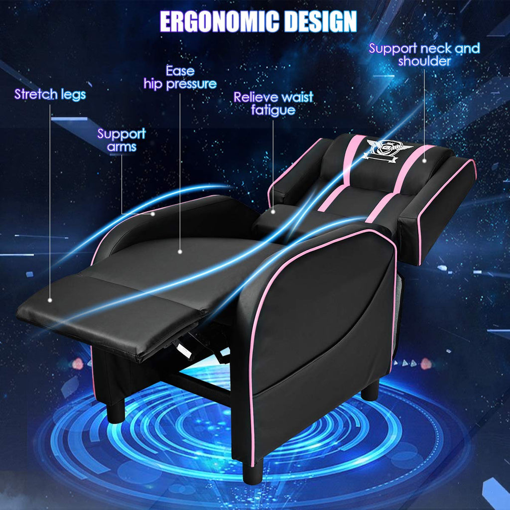 Gaming Recliner Chair, Adjustable Massage Gaming Chairs for Adults, Ergonomic Comfortable Lounge Leather Sofa