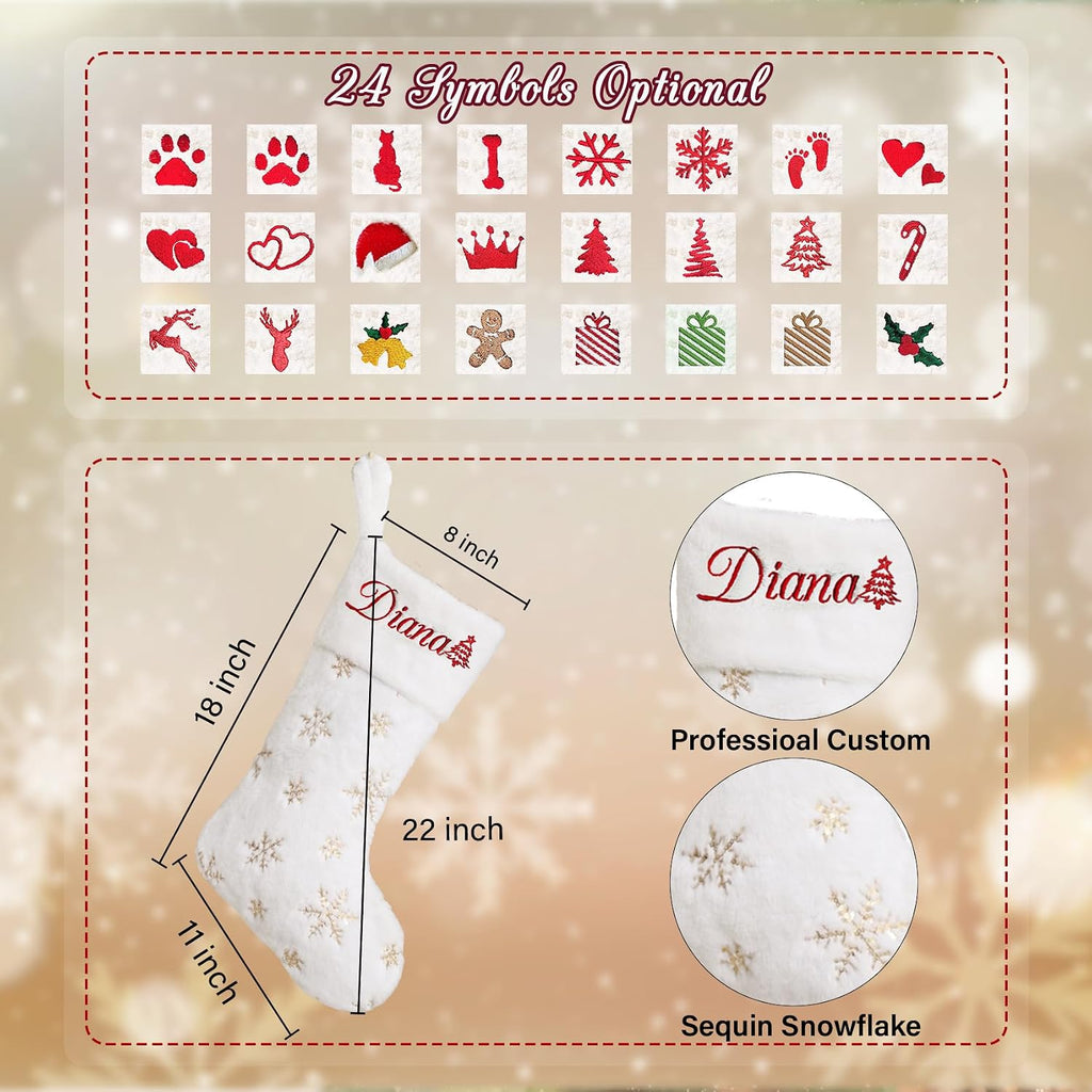 With Names 1 Pack White Faux Fur