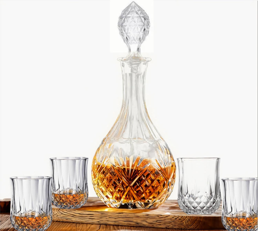 Whiskey Decanter with Airtight Glass Stopper, Liquor Decanter,28OZ