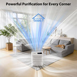 Air Purifier for Home Large Room Up to 3500 Ft², Smart WiFi App Control Air Cleaner with Air Quality