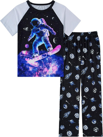 Boys Pajamas 2 Piece Kids Summer Pjs Loose Fit